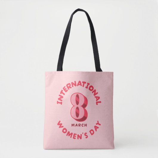 Internationale Vrouwendag 8 maart Tote Bag (Voorkant)