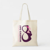 Internationale Vrouwendag 8 maart Tote Bag (Achterkant)
