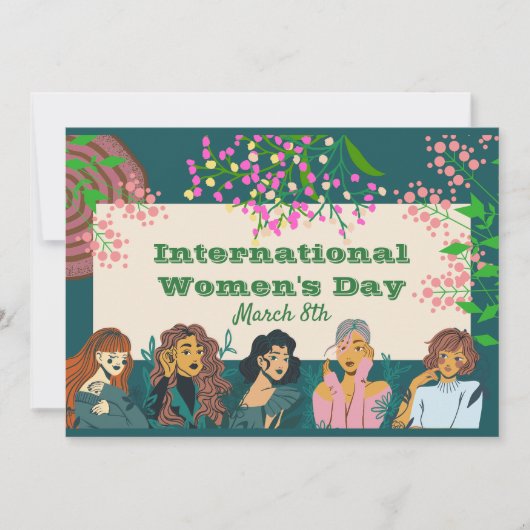 Internationale Vrouwendag 8 maart Uitnodiging (Voorkant)