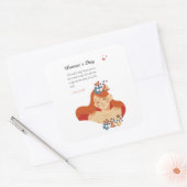 Internationale Vrouwendag 8 maart Vierkante Sticker (Envelop)