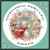 Internationale Vrouwendag 8 maart Vrouwelijk Ronde Button 7,6 Cm