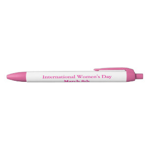 Internationale Vrouwendag 8 maart Zwarte Inkt Pen