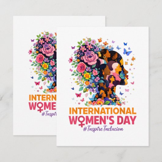 Internationale Vrouwendag Aankondiging (Voorkant / Achterkant)