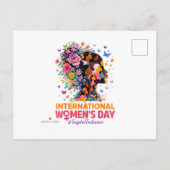 Internationale Vrouwendag Aankondigingskaart (Achterkant)