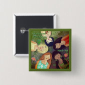 Internationale Vrouwendag Aardtonen Vierkante Button 5,1 Cm (Voorkant /achterkant)