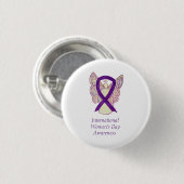 Internationale Vrouwendag: Angel Pins Ronde Button 3,2 Cm (Voorkant /achterkant)