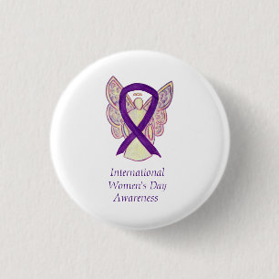 Internationale Vrouwendag: Angel Pins Ronde Button 3,2 Cm