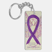 Internationale Vrouwendag Angel Ribbon Sleutelhang Sleutelhanger (Voorkant Links)