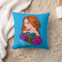 Internationale Vrouwendag Auburn Hair  Lady Kussen