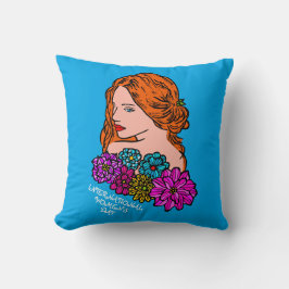 Internationale Vrouwendag Auburn Hair Lady Kussen