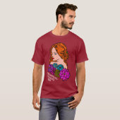 Internationale Vrouwendag Auburn Hair Lady Unisex T-shirt (Voorkant volledig)