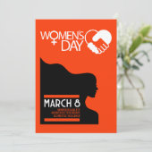 Internationale Vrouwendag Bedankkaart (Staand voorkant)