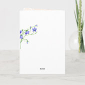 Internationale Vrouwendag, blauwe klokken bloemen Kaart (Achterkant)