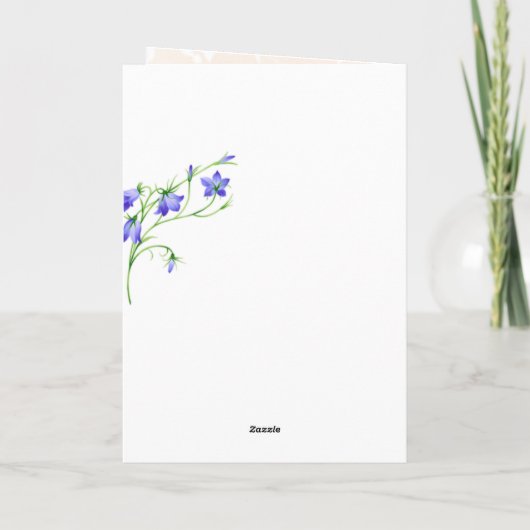 Internationale Vrouwendag, blauwe klokken bloemen Kaart (Achterkant)