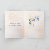Internationale Vrouwendag, blauwe klokken bloemen Kaart (Binnen)