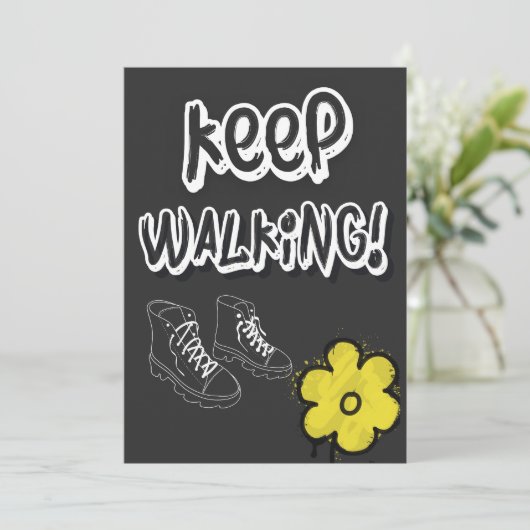 Internationale Vrouwendag - Blijf lopen Feestdagenkaart (Staand voorkant)