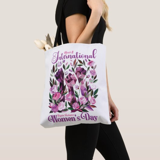 Internationale Vrouwendag Bloemenvuisten 8 maart Tote Bag (Dichtbij)