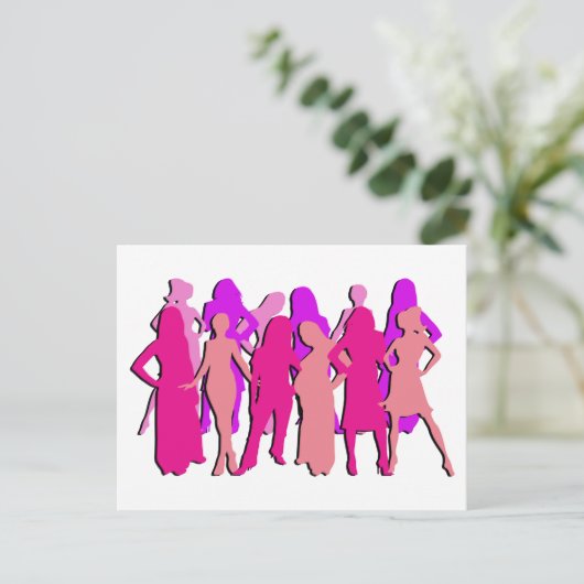 Internationale Vrouwendag Briefkaart (Staand voorkant)