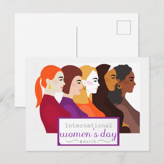 Internationale Vrouwendag Briefkaart (Voorkant / Achterkant)