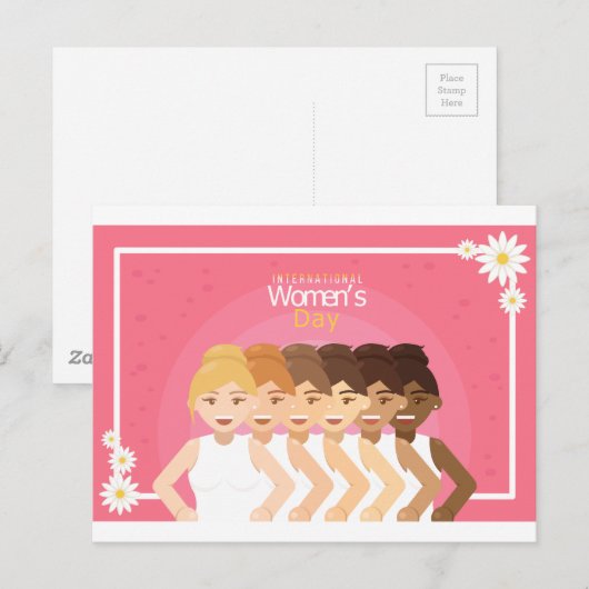 Internationale Vrouwendag Briefkaart (Voorkant / Achterkant)