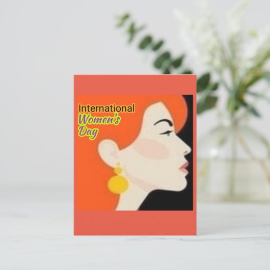 Internationale Vrouwendag Briefkaart (Staand voorkant)