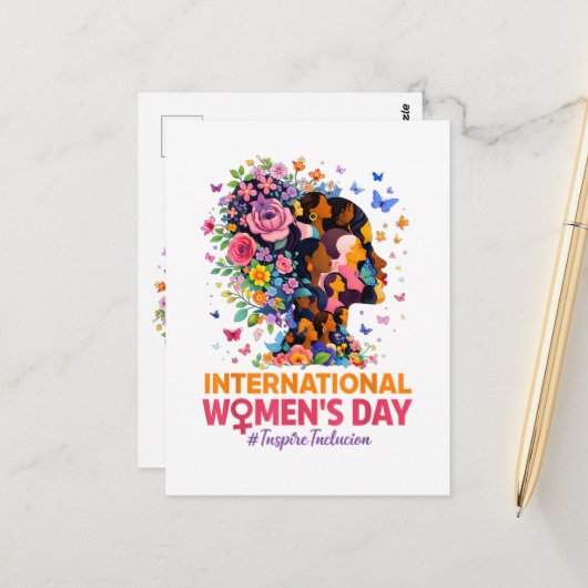 Internationale Vrouwendag Briefkaart (Voorkant / Achterkant in situ)