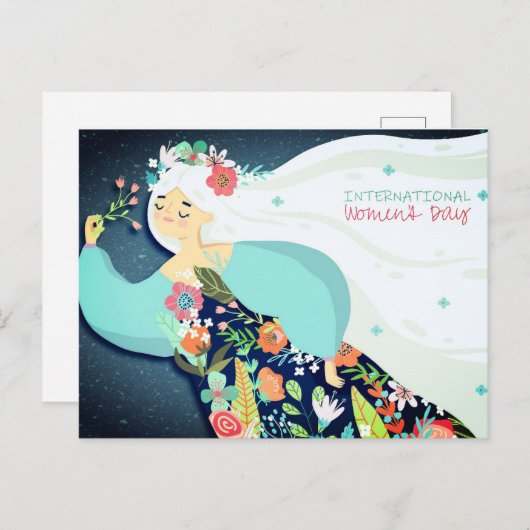 Internationale Vrouwendag Briefkaart (Voorkant / Achterkant)
