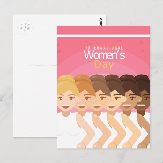 Internationale Vrouwendag Briefkaart (Voorkant / Achterkant)