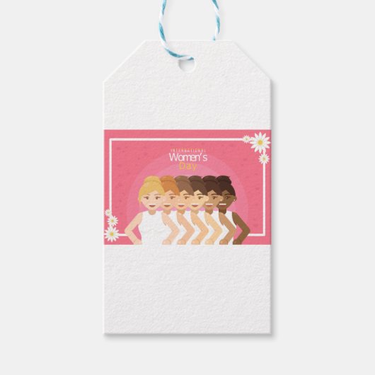 Internationale Vrouwendag Cadeaulabel (Voorkant)