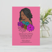 Internationale Vrouwendag Ebony Beauty Party Kaart (Staand voorkant)