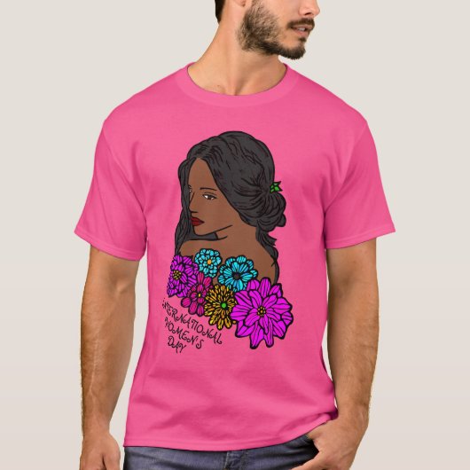 Internationale Vrouwendag Ebony Beauty Unisex T-shirt (Voorkant)