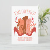 Internationale Vrouwendag EMPOWERED Fists Stiletto Kaart (Staand voorkant)