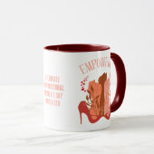 Internationale Vrouwendag EMPOWERED Fists Stiletto Mok (Voorkant rechts)