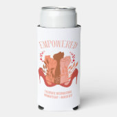 Internationale Vrouwendag EMPOWERED Fists Stiletto Seltzer Blikjeskoeler (Seltzer Voorkant)