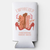 Internationale Vrouwendag EMPOWERED Fists Stiletto Seltzer Blikjeskoeler (Achterkant)