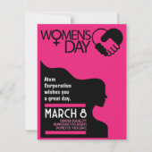 Internationale Vrouwendag Feestdagenkaart (Voorkant)