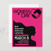 Internationale Vrouwendag Feestdagenkaart (Voorkant / Achterkant)