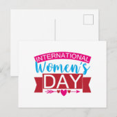 Internationale Vrouwendag Feestdagenkaart (Voorkant / Achterkant)
