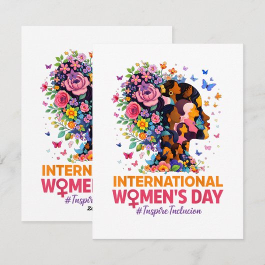 Internationale Vrouwendag Feestdagenkaart (Voorkant / Achterkant)