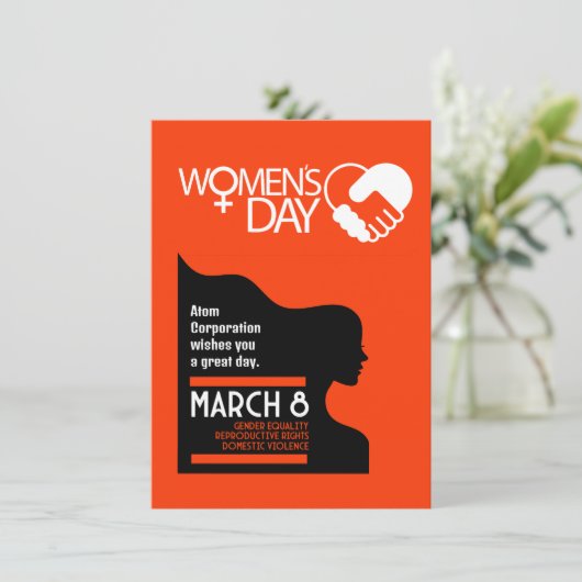 Internationale Vrouwendag Feestdagenkaart (Staand voorkant)