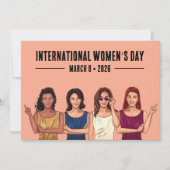 Internationale Vrouwendag Feestdagenkaart (Voorkant)