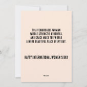 Internationale Vrouwendag Feestdagenkaart (Achterkant)