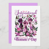 Internationale Vrouwendag Floral Fists Briefkaart (Voorkant / Achterkant)