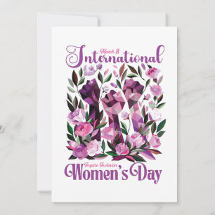 Internationale Vrouwendag Floral Fists Briefkaart