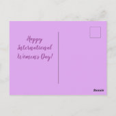 Internationale Vrouwendag Floral Fists Briefkaart (Achterkant)