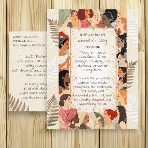 Internationale Vrouwendag   Gedicht voor Vrouwen Briefkaart