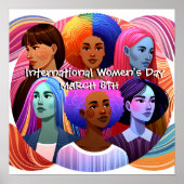 Internationale Vrouwendag | Gelijkheid vieren Poster (Voorkant)