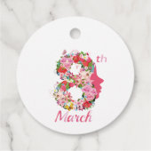 Internationale Vrouwendag Gelukkige Vrouwendag 8 2 Bedankjes Labels (Achterkant)