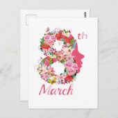 internationale vrouwendag gelukkige vrouwendag 8 2 briefkaart (Voorkant / Achterkant)