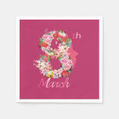 Internationale Vrouwendag Gelukkige Vrouwendag 8 2 Servet (Voorkant)